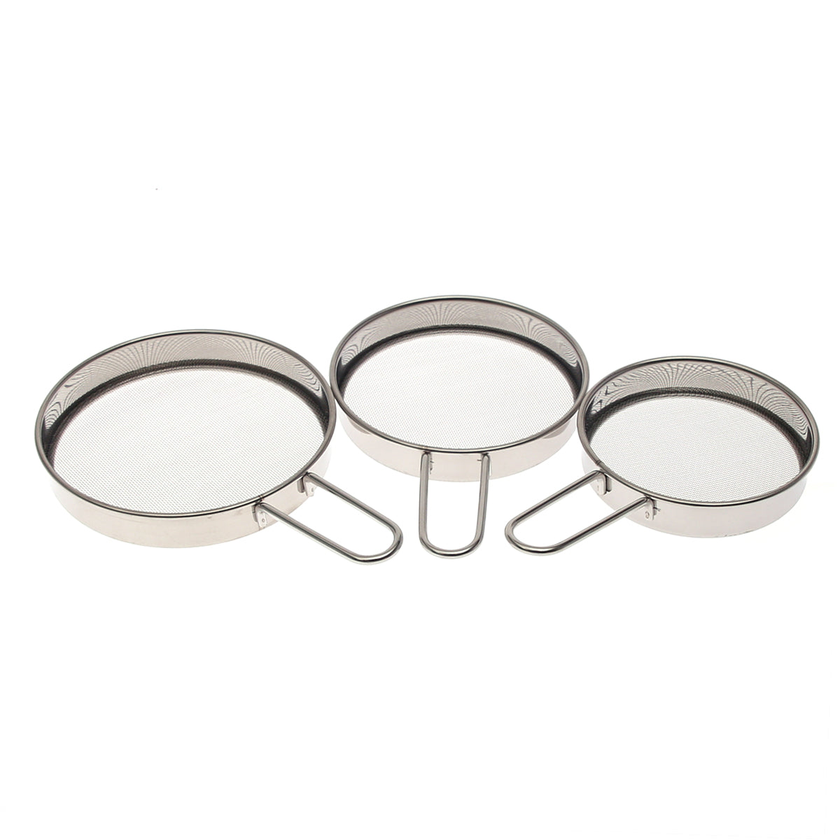 3 Pcs  Flour Strainer Set – Stainless Steel - Habitt