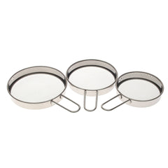 3 Pcs  Flour Strainer Set – Stainless Steel - Habitt