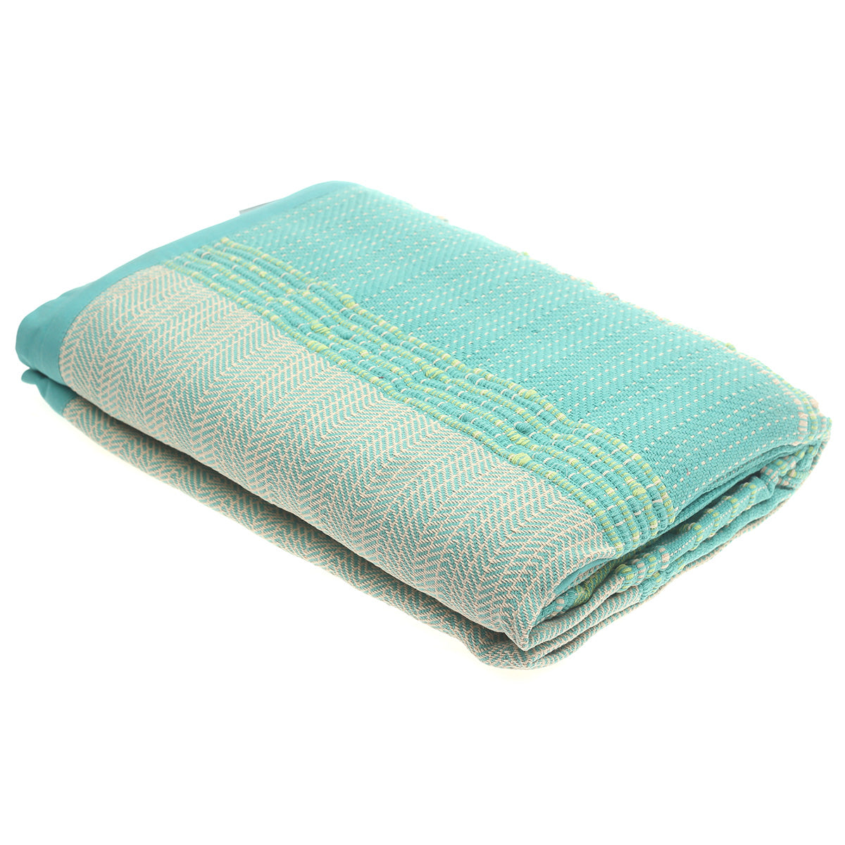 Green Textured Bed Cover – 94x102" | Soft & Stylish King Size Cover - Habitt
