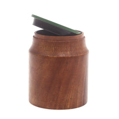 Wooden Decorative Jar – Green | Stylish Home Accent Piece - Habitt