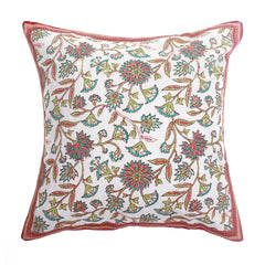Gul Floral Cotton Cushion Cover – 18x18 Inch Decorative Throw Pillow Cover - Habitt