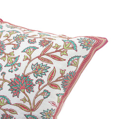 Gul Floral Cotton Cushion Cover – 18x18 Inch Decorative Throw Pillow Cover - Habitt