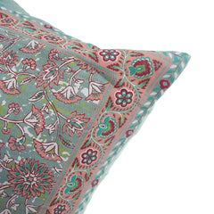 Mehr Floral Cotton Cushion Cover – 20x20 Inch Decorative Square Throw Pillow Case - Habitt