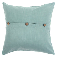 Noor Jaal Cotton Cushion Cover – 18x18 Inch Square Vintage Block Print Throw Pillow - Habitt