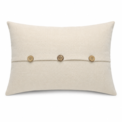 Floral Jaal Cushion Cover – 12 x 18 Inch, Neutral Beige