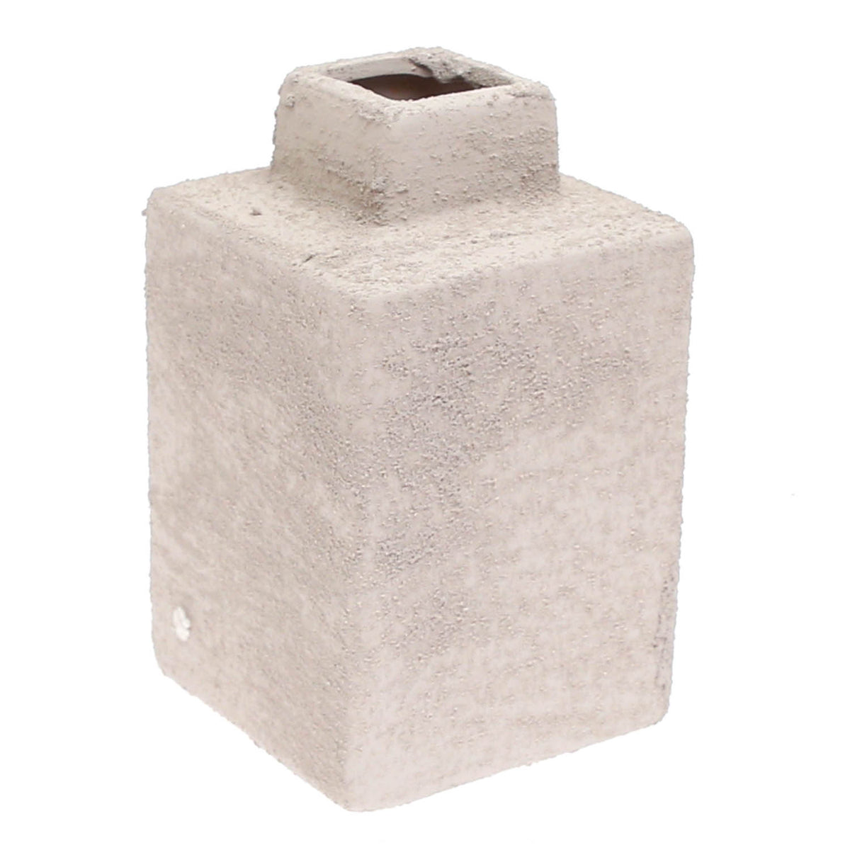 Textured Square Decorative Vase – Medium (005) - Habitt