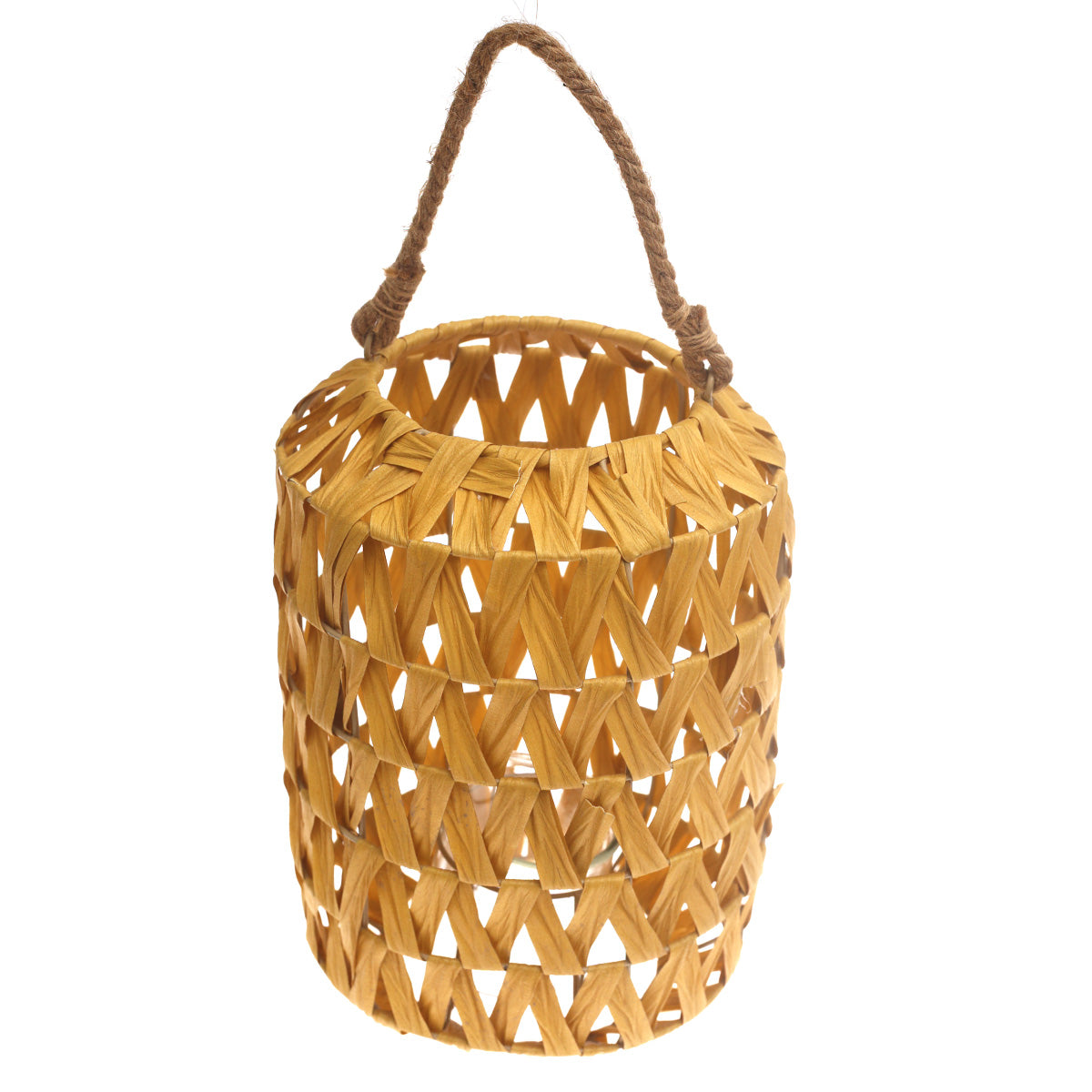 Handwoven Hanging Lantern – Large Natural Bamboo Design - Habitt