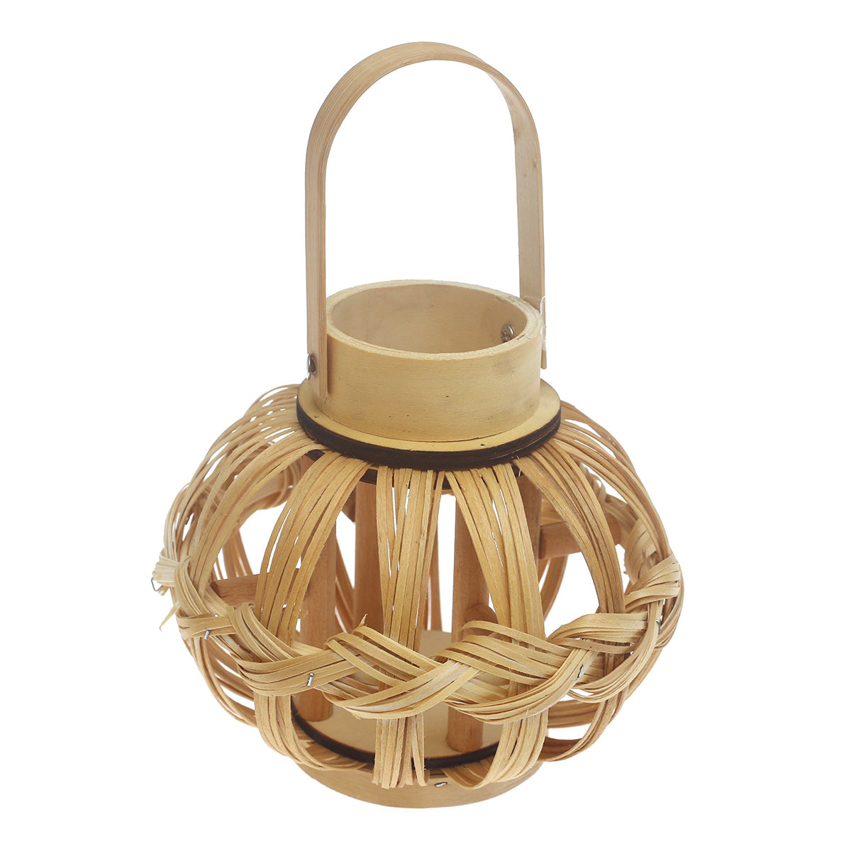 Handcrafted Hanging Lantern – Natural Bamboo Weave Design - Habitt