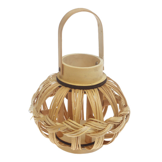 Handcrafted Hanging Lantern – Natural Bamboo Weave Design - Habitt