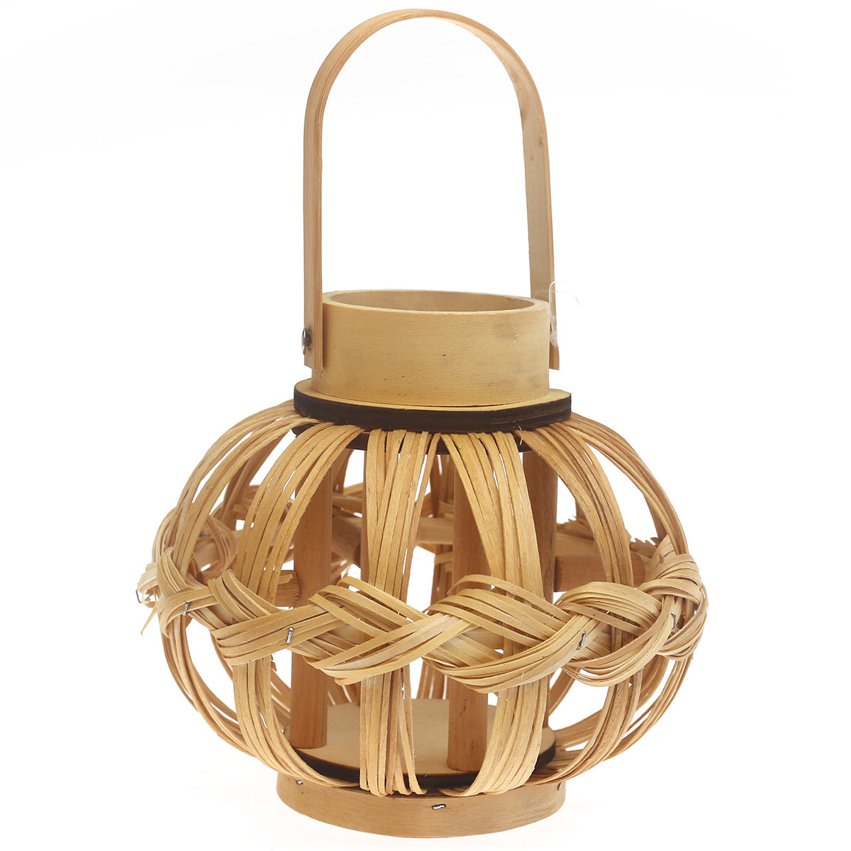 Handcrafted Hanging Lantern – Natural Bamboo Weave Design - Habitt