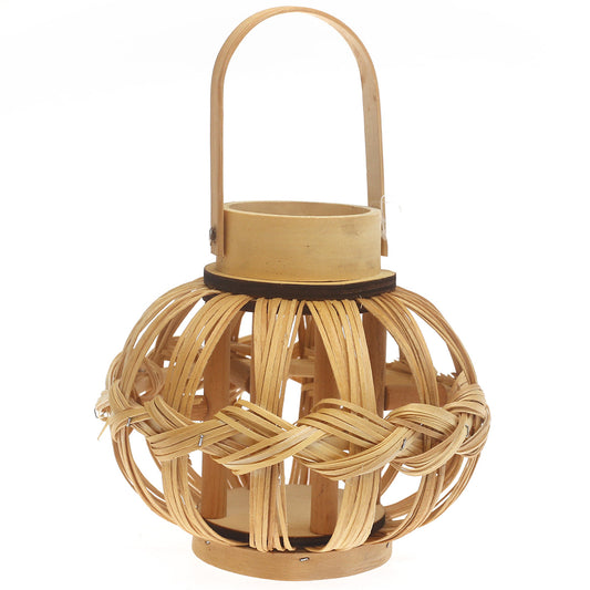 Handcrafted Hanging Lantern – Natural Bamboo Weave Design - Habitt