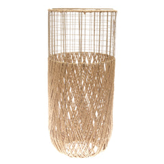 Large Natural Rope Vase – 27 Inch Tall Handwoven Decorative Floor Vase - Habitt