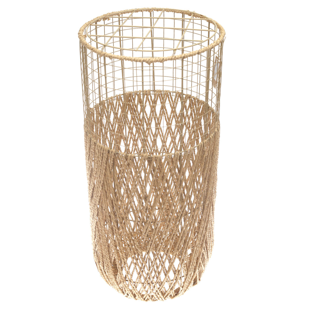 Large Natural Rope Vase – 27 Inch Tall Handwoven Decorative Floor Vase - Habitt