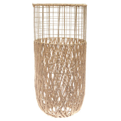 Medium Natural Rope Vase – 23 Inch Tall Handwoven Decorative Floor Vase - Habitt