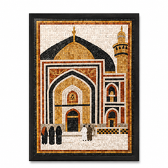 Islamic Mosaic Wall Hanging Rectangular 42 x 32 – Architectural Wall Art MBQ-IAH-81