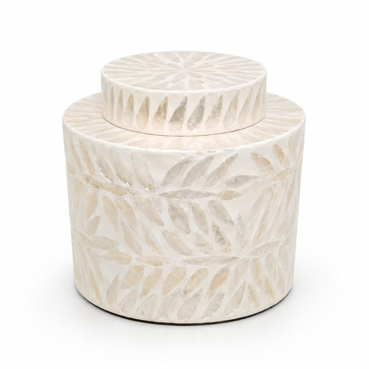 Medium Mother of Pearl Decorative Jar with Lid – BOX02S