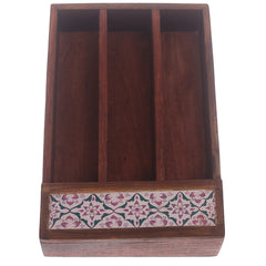 Cutlery Stand Black.WoodUC # 028 - Habitt