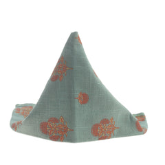 Coral Buta Cotton Napkin Set of 2 – Handcrafted 100% Cotton Dinner Napkins - Habitt