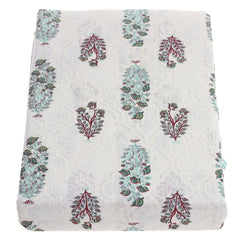Gulbahar Cotton Table Cover 62x92" – Hand Block Printed Floral Dining Tablecloth - Habitt