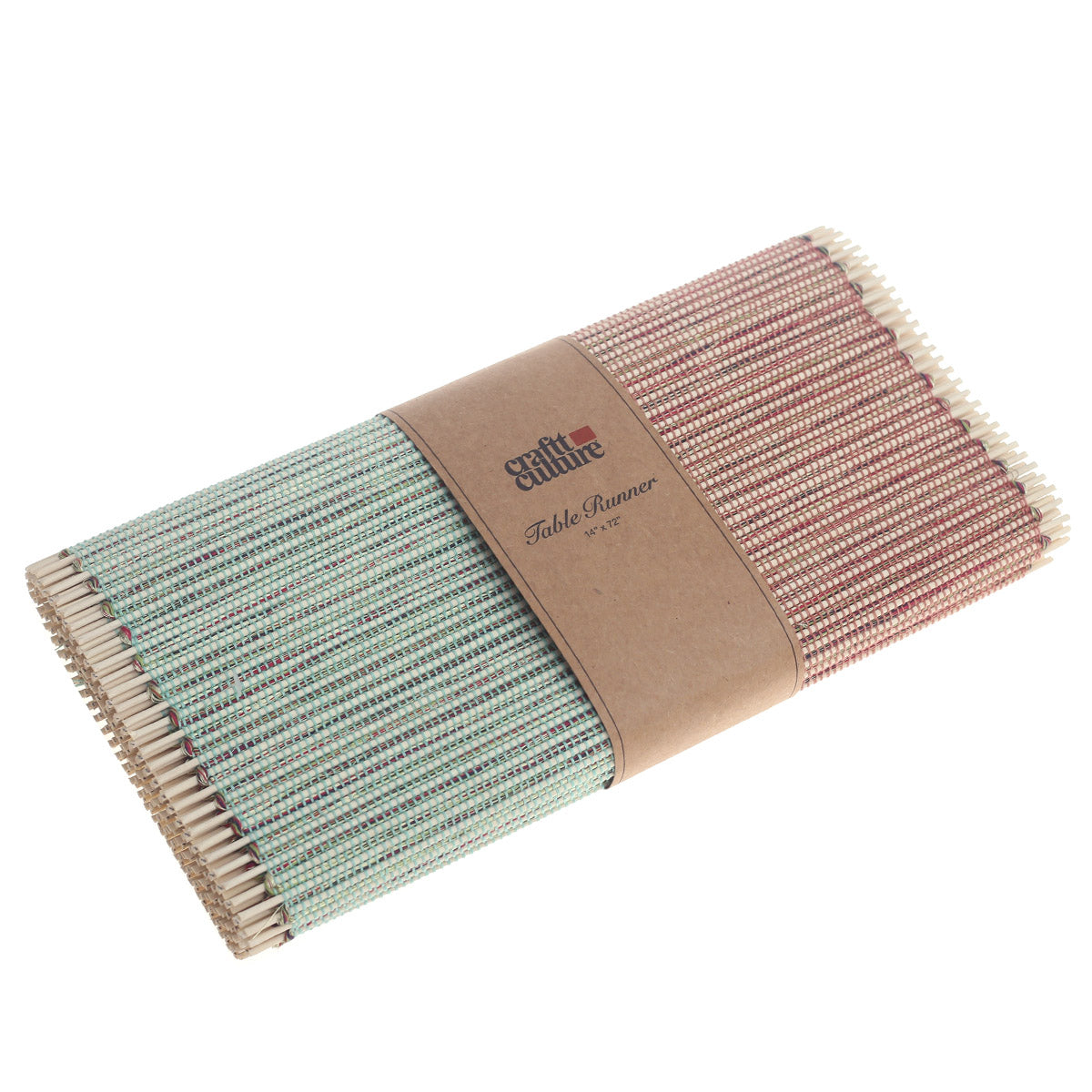 Shaded Pastels Bamboo Table Runner 13x72" – Handwoven Eco-Friendly Dining Table Décor - Habitt