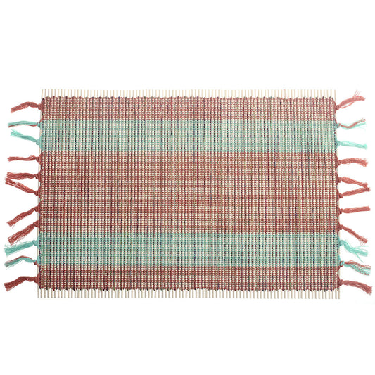 Shaded Pastels Bamboo Placemat 13x19" – Eco-Friendly Handwoven Table Mat - Habitt