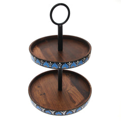 Handcrafted Wooden Pastry Stand – 2 Tier (12" x 16") - Habitt
