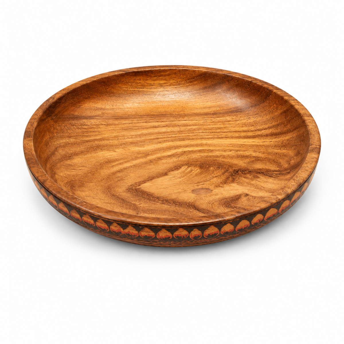Handcrafted Round Wooden Serving Plate – 8 Inch