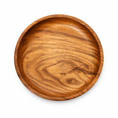 Handcrafted Round Wooden Serving Plate – 8 Inch