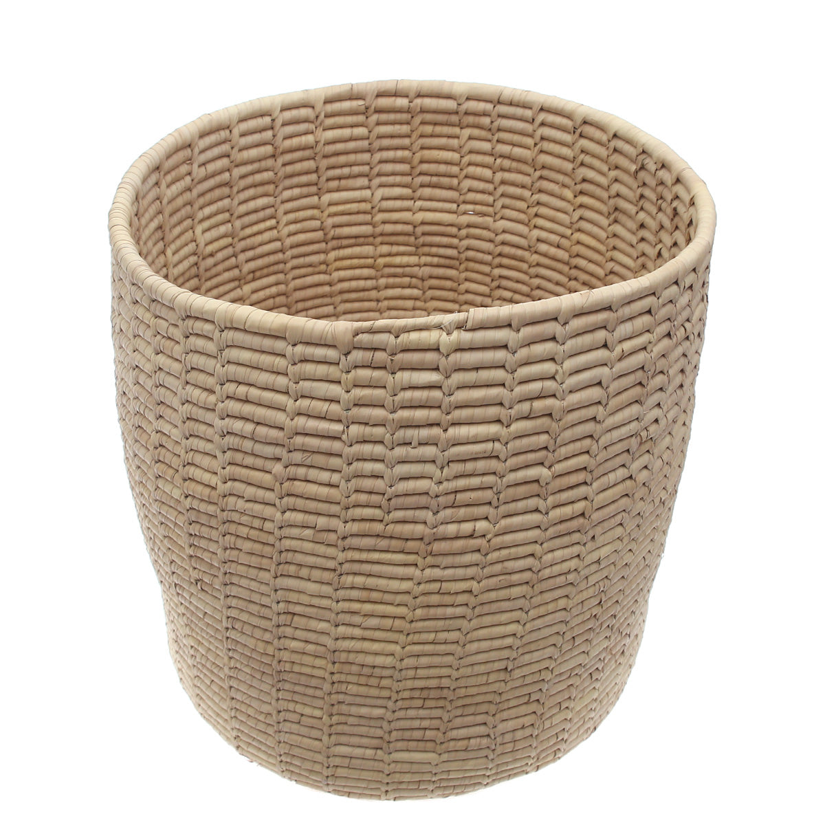 Handwoven Natural Basket – Large Round Storage Organizer (16x16 in, UC-B-11) - Habitt