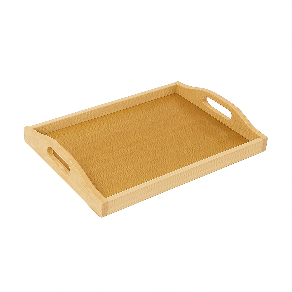 1Pc Natural Wooden Serving Tray Available in different sizes - Habitt