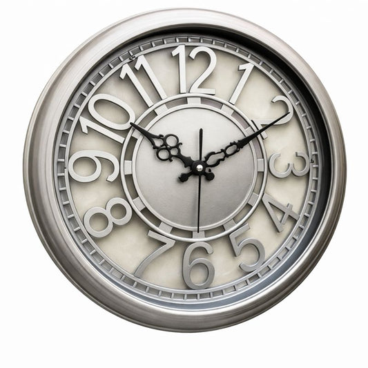 Heritage Cambridge Classic Wall Clock 15 x 15 Inch – Elegant Vintage Dial with Raised Numerals (Plastic) - Habitt