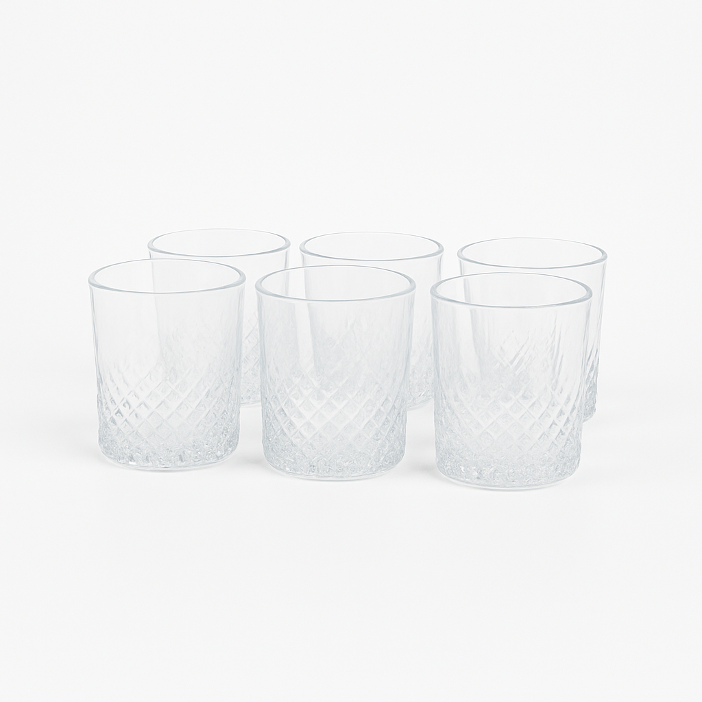 Premium Tumbler Glass – 320ml (Set of 6) - Habitt