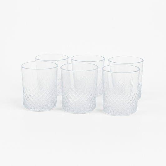 Premium Tumbler Glass – 320ml (Set of 6) - Habitt