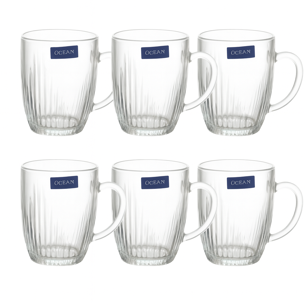 520 ml Premium Glass Juice Mug – Heavy-Duty Beverage Mug Set of 6 for Juice, Water, Shakes & Daily Use - Habitt