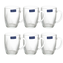 520 ml Premium Glass Juice Mug – Heavy-Duty Beverage Mug Set of 6 for Juice, Water, Shakes & Daily Use - Habitt