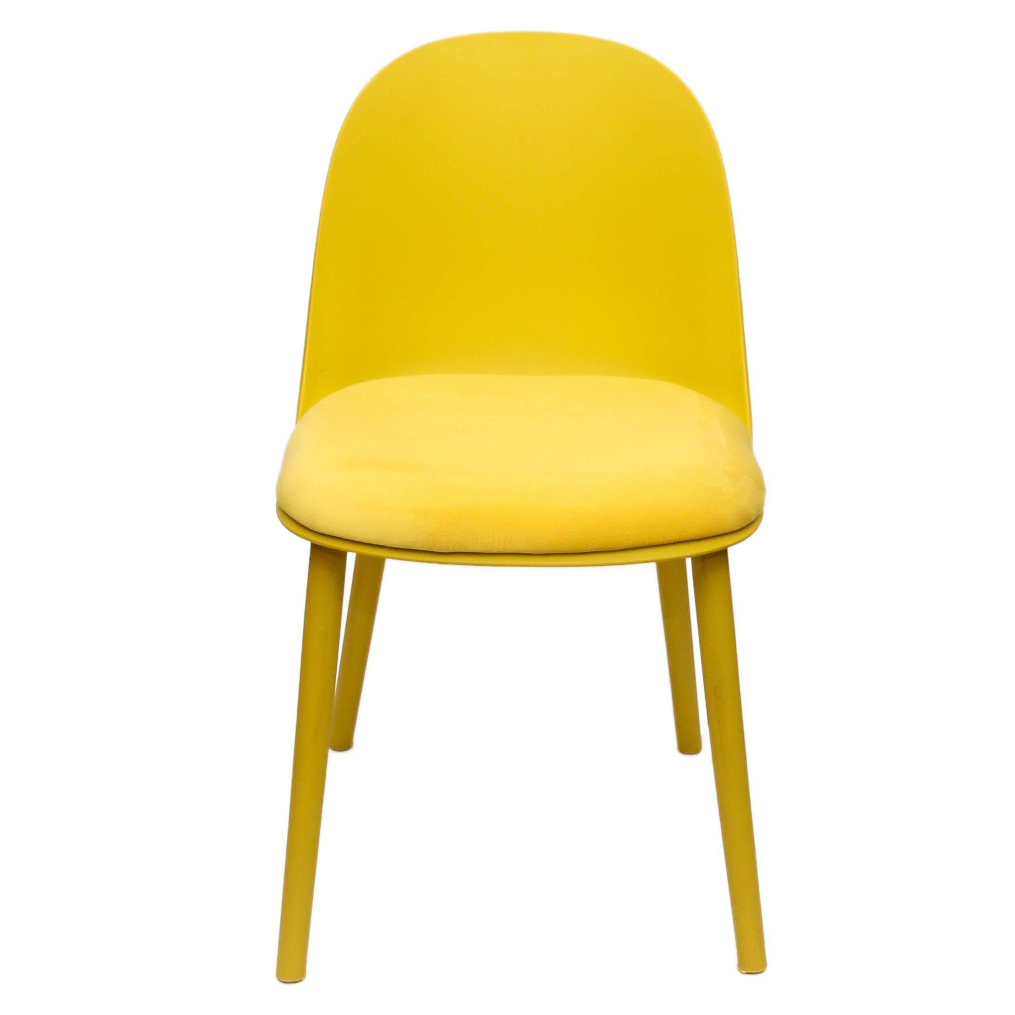 Sora Dining Chair – Modern Molded Seat with Cushion (Pink, Grey, White, Black, Yellow) - Habitt