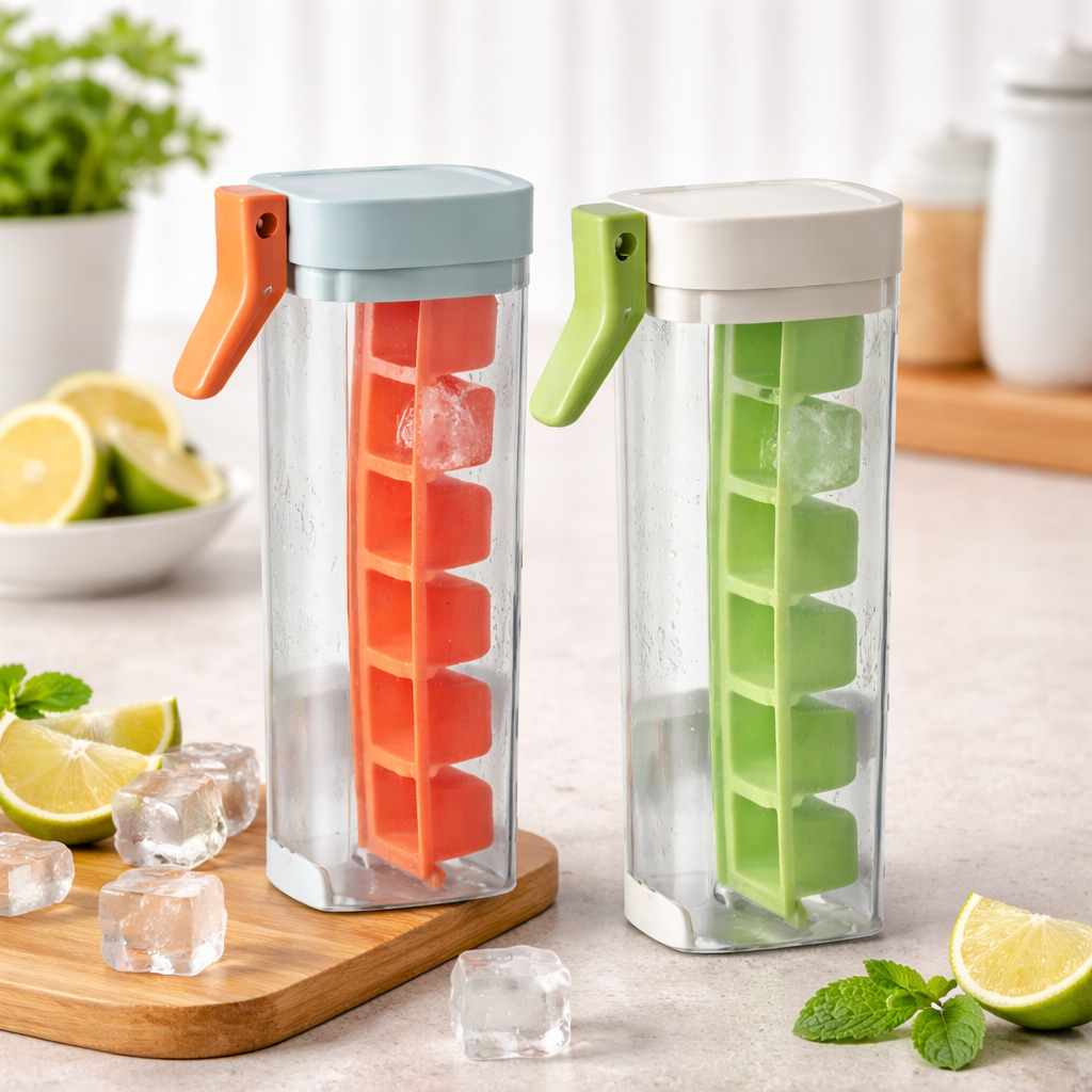 Silicone Ice Cube Mold Bottle – Easy Release Ice Maker Bottle - Habitt