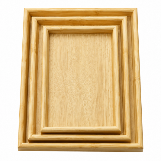 3-Piece Tray Set – Multipurpose Serving Trays for Kitchen, Dining & Home