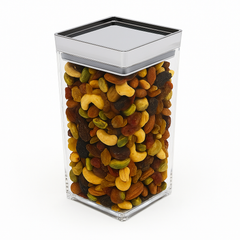 1Pc Acrylic Storage Jar with Silver Lid – 26-17 - Habitt