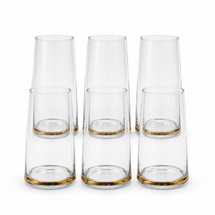 6 Pcs Clear Drinking Glass Set – Elegant Everyday Glassware Set