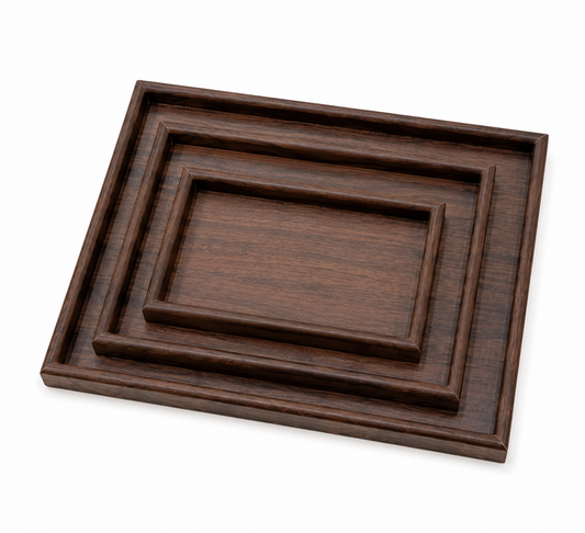 3-Piece Bamboo Tray Set