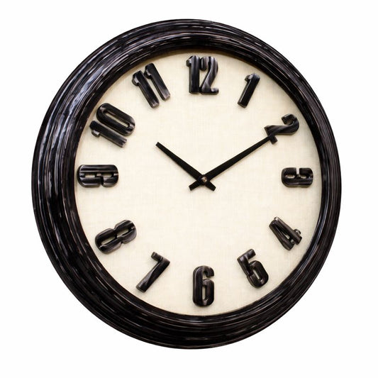 Heritage Wall Clock Snowy – Classic Black Frame Decorative Wall Clock - Habitt