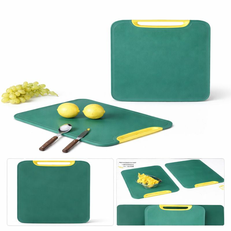 Durable Plastic Cutting Board 39×29 cm | Non-Slip Chopping Board with Handle - Habitt