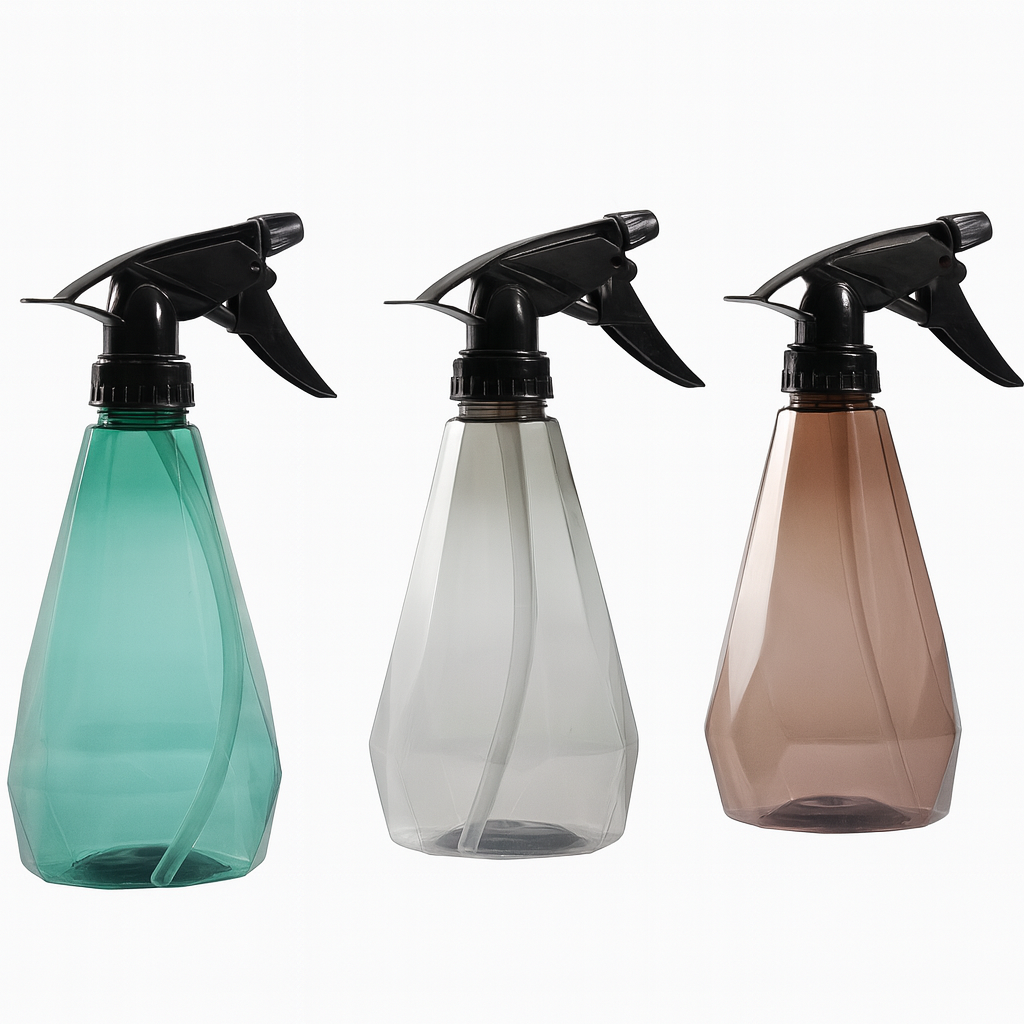 1Pc Multipurpose Spray Bottle (Assorted) – 500ml Adjustable Nozzle Plastic Sprayer for Cleaning, Gardening &amp; Salon Use | Refillable Mist Bottle&nbsp; - Habitt