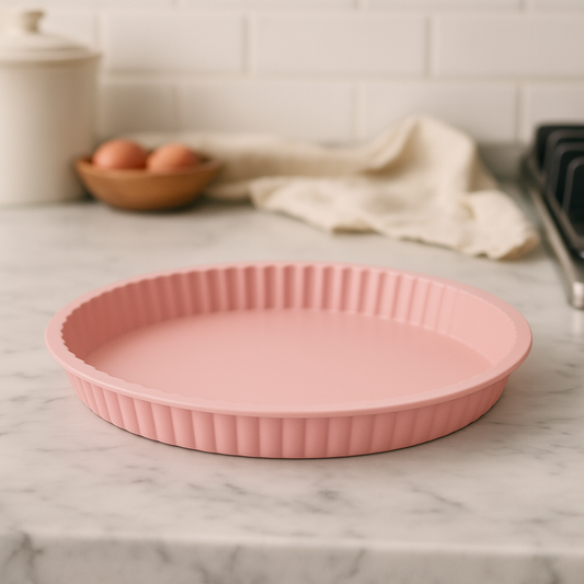 Silicone Pie Mould – Round & Square Shapes, Flexible Non-Stick Bakeware (Assorted Colours) - Habitt