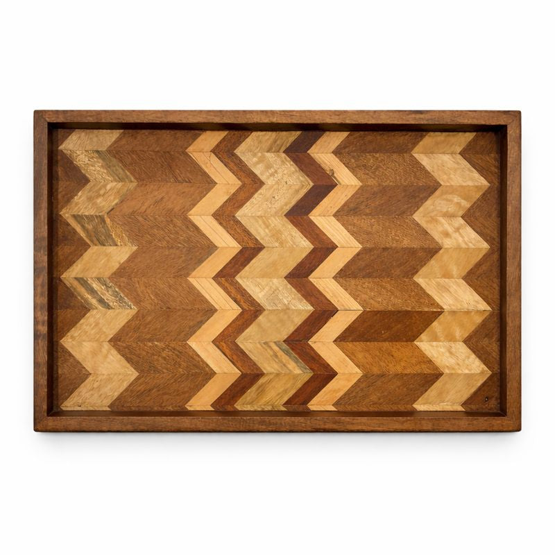 Wood Polish Serving Tray – 12.5 Inch | Handcrafted Wooden Display & Utility Tray - Habitt