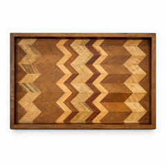 Wood Polish Serving Tray – 12.5 Inch | Handcrafted Wooden Display & Utility Tray - Habitt