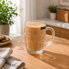 Textured Glass Mug with Handle