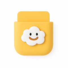 1Pc Assorted Cute Silicone Mobile Holder – Fruit & Cartoon Design Wall Pocket Organizer - Habitt