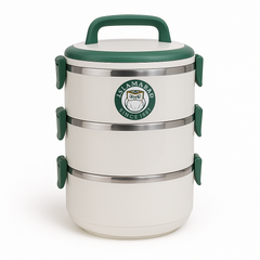 3-Layer Insulated Lunch Box – Stackable Food Container - Habitt